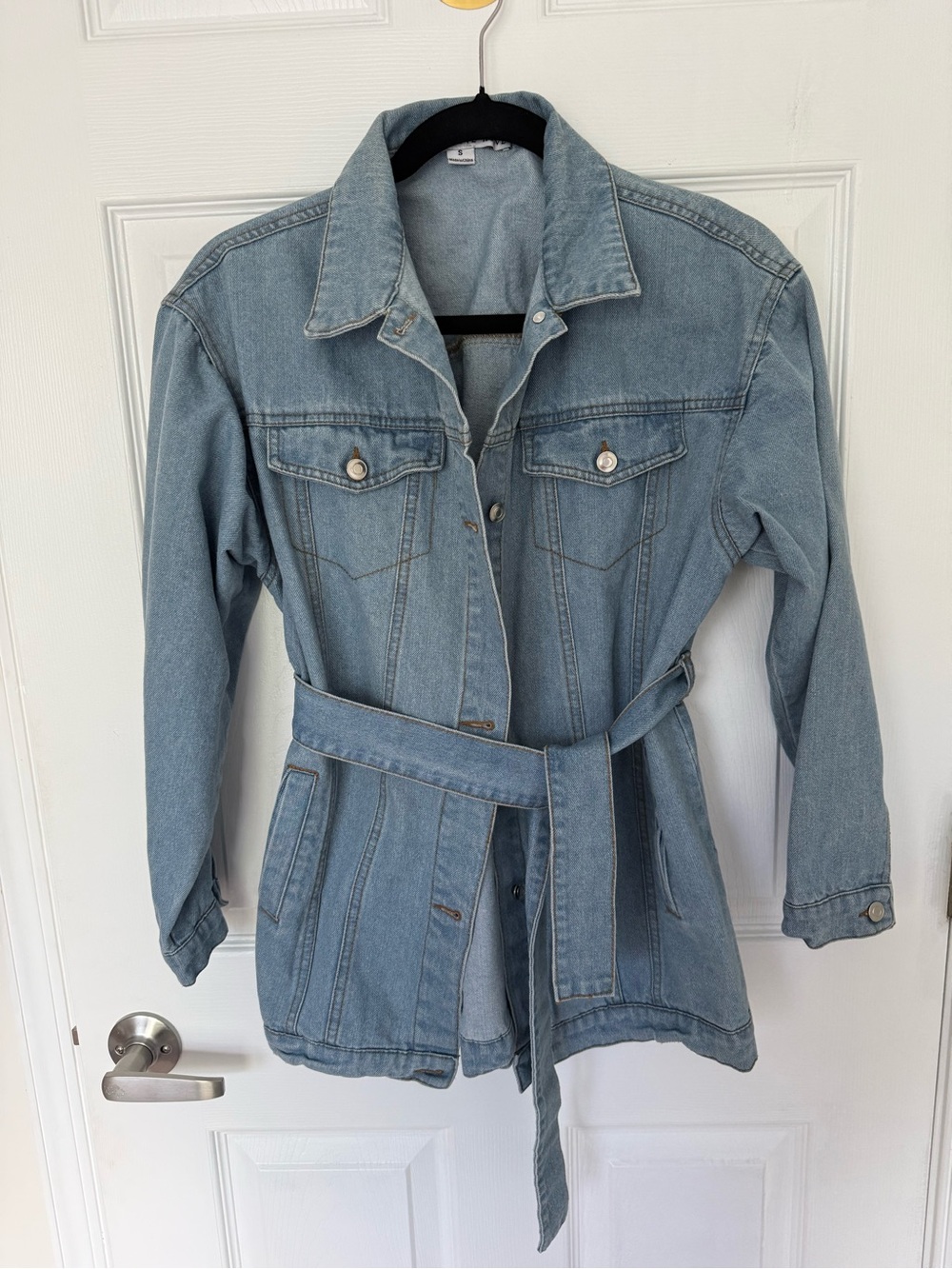 HYFVE Light Blue Belted Denim Jacket Small